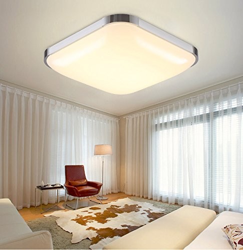 LED Deckenlampe Warmweiß nicht dimmbar 6501-24W-WW-Silver